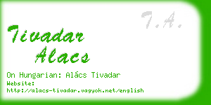 tivadar alacs business card